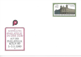 Germany (DDR)  1989  Postkarte  (*) Mi.P104  "Philatelie In Der DDR - Koln `89" - Cartes Postales - Neuves