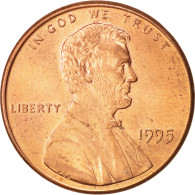États-Unis, Lincoln Cent, Cent, 1995, U.S. Mint, Philadelphia, SUP, Copper - 1959-…: Lincoln, Memorial Reverse