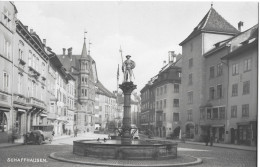 SCHAFFHAUSEN → Frohnwagplatz Mit Oldtimer Und Passanten, Fotokarte Ca.1930 - Altri & Non Classificati