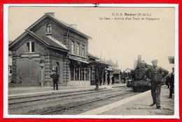 62 - SAMER -- La Gare - Arrivée D'un Train - Samer