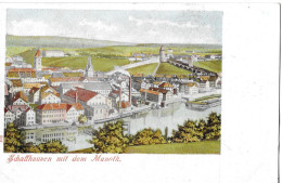 SCHAFFHAUSEN MIT DEM MUNOTH → Litho-Karte Ca.1900  ►sehr Spezielle Rückseite Mit Toller Werbung◄ - Andere & Zonder Classificatie