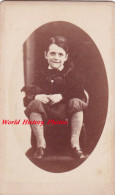 Photo Ancienne CDV - HEATON CHAPEL Stockport - Portrait Enfant & Son Chien - British Boy Dog - James Calvert Aske Villa - Oud (voor 1900)
