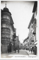 SCHAFFHAUSEN  → Vordergasse Mit Vielen Passanten Und Radfahrer, Fotokarte Ca.1930 - Andere & Zonder Classificatie