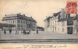 CPA 95 VIARMES HOTEL DE VILLE ET PLACE D ARMES 1906 - Viarmes