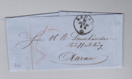 Heimat AG AARAU 1860-12-18 B.o.M. Ortsbrief - Storia Postale