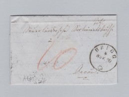 Heimat AG BRUGG 1860-11-08 B.o.M. Nach Aarau - Lettres & Documents