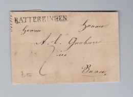 Heimat BE BÄTTERKINDEN Langstempel 1849-08-15 Faltbrief Ohne Marke - 1843-1852 Timbres Cantonaux Et  Fédéraux