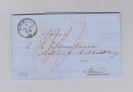 Heimat Schweiz AG WOHLEN 1862-05-09 Brief Nach Aarau - Storia Postale