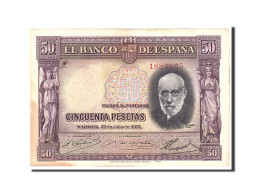 Billet, Espagne, 50 Pesetas, 1935, 1935-07-22, KM:88, TTB+ - 50 Peseten