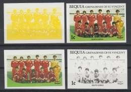 ST VINCENT  IMPERF. COLOR TRIAL PROOF.  FOOTBALL MEXICO 1986  **MNH   Réf  E997 - Corée (...-1945)