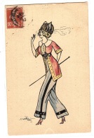 Illustrateur Ch. NAILLOD - FEMME Fumant - MODE - CHAPEAU - WOMAN - HAT - FASHION - Naillod