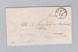 Heimat Schweiz AG BRUGG 1862-01-16 Brief Nach Aarau - Storia Postale