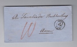 Heimat Schweiz SO OLTEN 1860-05-04 B.O.M. Nach Aarau - Cartas & Documentos