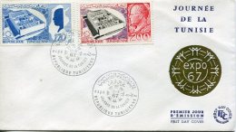 Tunisie   FDC      Premier Jour     13-6-67       Journée De La Tunisie - Tunisie (1956-...)