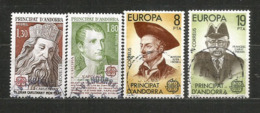 ANDORRA /ANDORRE.Europa 1980 Célebrités Andorranes:Napoléon-Charlemagne-Fiter I Rosell-Frances Cairat. Oblitérés - Used Stamps