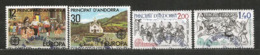 ANDORRA /ANDORRE.Europa 1981  Danses Et Folklore Andorrans. 4 Timbres Oblitérés, 1 ère Qualité - Usados