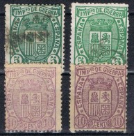 Lote Serie Completa IMPUESTO GUERRA 1875, Con Variedades, Edifil Num 154-154a-155-155a º/* - Kriegssteuermarken
