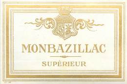 FACT -16 031 : ETIQUETTE MONBAZILLAC SUPERIEUR - Monbazillac