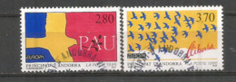 ANDORRA /ANDORRE.Europa 1995, Paix & Liberté,  2 Timbres Oblitérés, 1 ère Qualité, NO PJ - Gebraucht