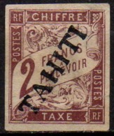 TAHITI - 2 F. Taxe De 1893 Neuf Défectueux - Neufs