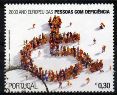 !										■■■■■ds■■ Portugal 2003 AF#3942ø Disabled People European Year Deficietes Nice Stamp VFU (k0075) - Usati