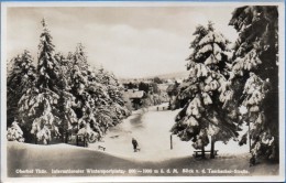 Oberhof In Thüringen - S/w Blick Von Der Tambacher Straße - Oberhof