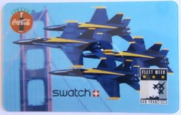 USA - Fleet Week: FLEET WEEK SAN FRANCISCO Swatch Coca-Cola,HT Technologies Prepaid Card 10 Units, Tirage 5000, Mint - Altri & Non Classificati