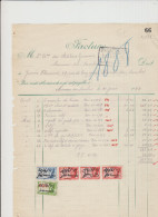 MONCEAU SUR SAMBRE - JACMIN FLORIMOND - FACTURE - 1943 - Straßenhandel Und Kleingewerbe