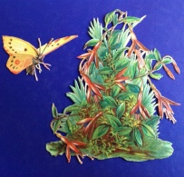 New Prix Fixe Beau Decoupis Chromo Fleurs Papillon 8cm Fleur - Bloemen