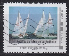 = Personnalisé Oblitéré Cadre MonTimbraMoi Gris LP 20g Régates Au Large De La Rochelle Voiliers En Course - Sonstige & Ohne Zuordnung