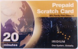 USA - IRIDIUM Satellite Pepaid Card(used In Iraq From US Army),20 Mintes, Used - Altri & Non Classificati