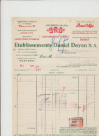 BRUXELLES - ETABLISSEMENTS DANIEL DOYEN S.A - FACTURE - 1946 - Straßenhandel Und Kleingewerbe