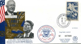 Env. De 1985 "Session Du PARLEMENT EUROPEEN - ALLOCUTION Du Président Ronald REAGAN " - Oblt. Strasbourg 08-05-1985 - Lettres & Documents