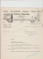 PATURAGES - VOLTAIRE MAIRESSE - ASSUREUR - FACTURE -  12 JANVIER 1955 - Straßenhandel Und Kleingewerbe