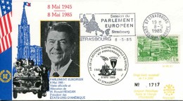 Env. De 1985 "FIN DE LA SECONDE GUERRE MONDIALE - 40e ANNIVERSAIRE" - Oblt. Strasbourg 08-05-1985 - Lettres & Documents