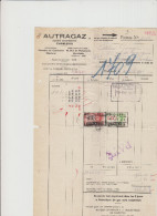 CHARLEROI - AUTRAGAZ - FACTURE - 30 AVRIL 1943 - Straßenhandel Und Kleingewerbe