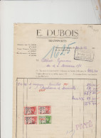 MONCEAU SUR SAMBRE - E.DUBOIS - TRANSPORTS - FACTURE - 1943 - Straßenhandel Und Kleingewerbe