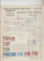 MANAGE - GUSTAVE LOZA - FORGES/CHAUDRONNERIE/EMBOUTISSAGE - FACTURE - 1943 - Straßenhandel Und Kleingewerbe