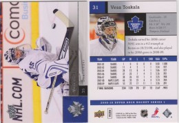 Carte Hockey Trading Card VESA TOSKALA - 2001 A 2009 CANADA  - MAPLE LEAFS TORONTO - 1990-1999