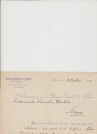 NAMUR - BANQUE CENTRALE DE NAMUR - LETTRE - 1910 - Old Professions