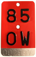 Velonummer Obwalden OW 85 - Number Plates