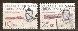 Groenland Greenland 1990 Yvertn° 197-198 (°) Used Cote 12,50  Euro Personnalités - Used Stamps