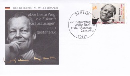 Germany FDC 2013 Willy Brandt (G66-10A) - FDC: Buste