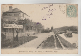 CPA PIONNIERE CARRIERES SOUS POISSY (Yvelines) - Les écluses Et Le Restaurant Hayet - Carrieres Sous Poissy