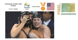 Spain 2016 - Olympic Games Rio 2016 - Gold Medal Swimming Female USA Cover - Altri & Non Classificati