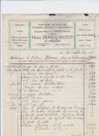 QUAREGNON - HENRI DONCQ MATOT -  FACTURE - 1926 - Old Professions