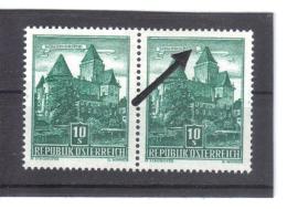 PLF504 ÖSTERREICH 1957 ANK 1113 I A Michl 1038 X I PLATTENFEHLER STE"M" Im PAAR Mi Normaler MARKE PFEIL KLEBT AN MARKE - Variétés & Curiosités