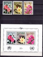 Belgium Flowers 1970 Mi#1580-1582 And Block#41 Mint Never Hinged - Unused Stamps