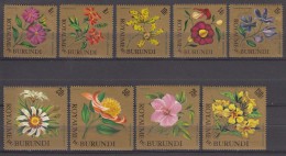 Burundi Flowers 1966 Mi#233-241 Mint Never Hinged - Nuevos