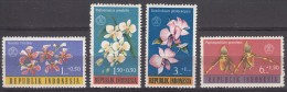 Indonesia Flowers 1962 Mi#376-379 Mint Never Hinged - Indonesien